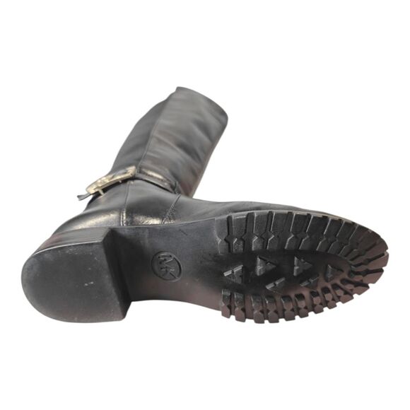 MICHAEL KORS Bryce Black Panel Leather Over The Knee Boot Size 8.5M - Picture 9 of 13